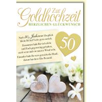 Goldhochzeit Glückwunschkarte mit Briefumschlag...