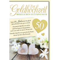 Goldhochzeit Glückwunschkarte mit Briefumschlag...