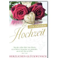 Goldhochzeit Glückwunschkarte mit Briefumschlag Rote...