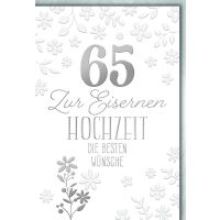 Eiserne Hochzeit Glückwunschkarte mit Briefumschlag...
