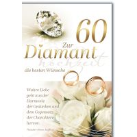 Diamanthochzeit Glückwunschkarte mit Briefumschlag...