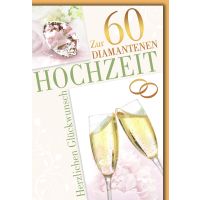 Diamanthochzeit Glückwunschkarte mit Briefumschlag...