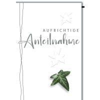 Trauer Beileid Kondolenzkarte mit Umschlag Aufrichtige...