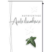 Trauer Beileid Kondolenzkarte mit Umschlag Aufrichtige...