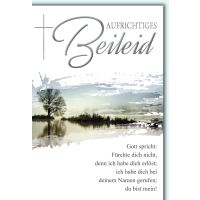 Trauer Beileid Kondolenzkarte mit Umschlag Aufrichtiges...