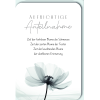 Trauer Beileid Kondolenzkarte mit Umschlag Aufrichtige...