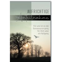 Trauer Beileid Kondolenzkarte mit Umschlag Aufrichtige...