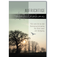 Trauer Beileid Kondolenzkarte mit Umschlag Aufrichtige...