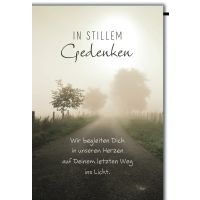 Trauer Beileid Kondolenzkarte mit Umschlag In stillem...