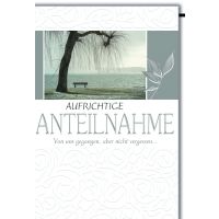 Trauer Beileid Kondolenzkarte mit Umschlag Aufrichtige...