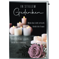 A Trauer Beileid Kondolenzkarte mit Umschlag In stillem...