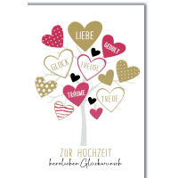 Hochzeit Glückwunschkarte mit Briefumschlag Baum...