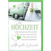 Hochzeit Glückwunschkarte mit Briefumschlag Paar vor...