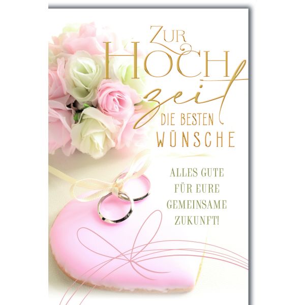 Hochzeit Glückwunschkarte mit Briefumschlag Blumenbouquet