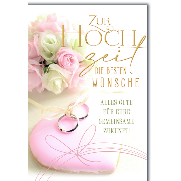 Hochzeit Glückwunschkarte mit Briefumschlag Blumenbouquet