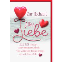 Hochzeit Glückwunschkarte mit Briefumschlag Spruch...