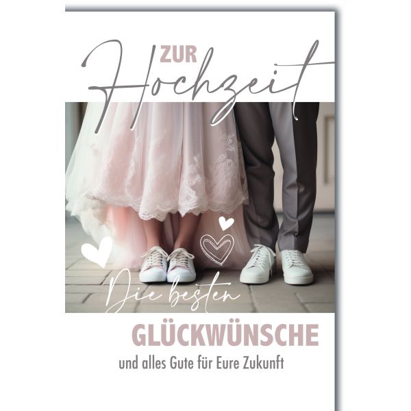 Hochzeit Glückwunschkarte mit Briefumschlag Sneaker in love