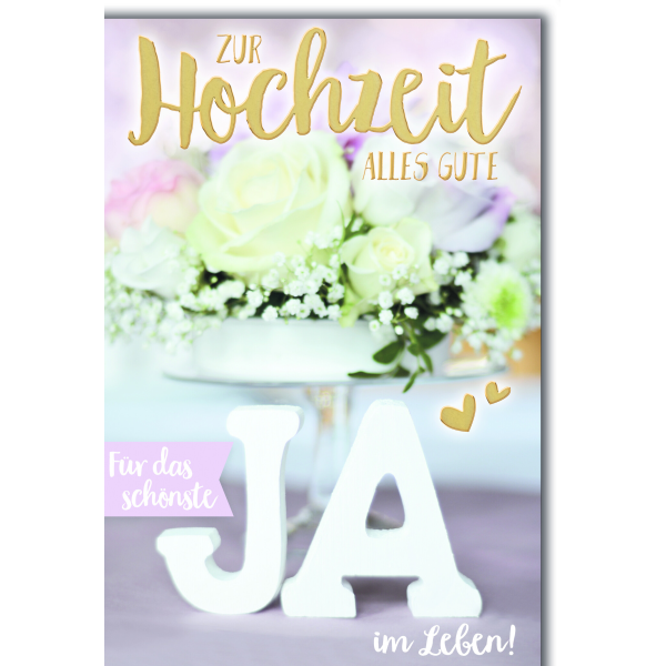 Hochzeit Glückwunschkarte mit Briefumschlag Das schönste Ja