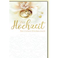 Hochzeit Glückwunschkarte mit Briefumschlag Eheringe...