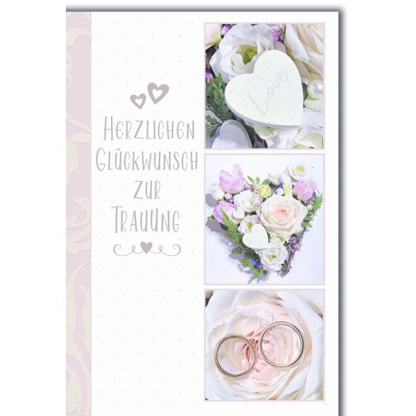 Hochzeit Glückwunschkarte mit Briefumschlag Zur Tauung, Hochzeitsmotive