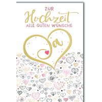 Hochzeit Glückwunschkarte mit Briefumschlag Herzen...