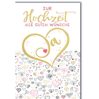 Hochzeit Glückwunschkarte mit Briefumschlag Herzen...