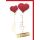 Hochzeit Glückwunschkarte mit Briefumschlag Rote Herzenluftballons