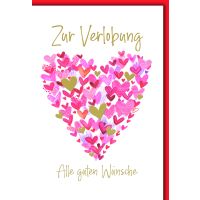 Verlobung Glückwunschkarte mit Briefumschlag...