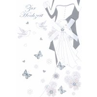 A Hochzeit Vermählung  Glückwunschkarte mit...