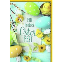 Ostern Grußkarte mit Briefumschlag Blüten und...