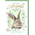 Ostern Grußkarte mit Briefumschlag Hase in grünen Ranken