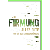 Firmung Glückwunschkarte mit Briefumschlag Fische in...