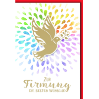Firmung Glückwunschkarte mit Briefumschlag Goldene...