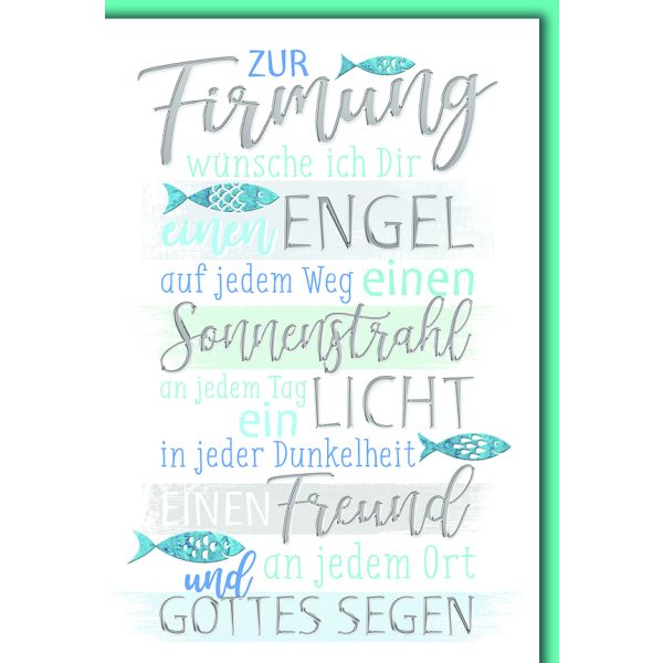 Firmung Glückwunschkarte mit Briefumschlag Auf jedem Weg einen Sonnenstrahl
