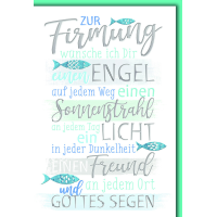 Firmung Glückwunschkarte mit Briefumschlag Auf jedem...