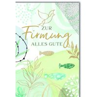 Firmung Glückwunschkarte mit Briefumschlag Fische...