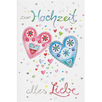 Hochzeit - 4 Styles – Glückwunschkarte im...
