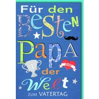 Vatertag Grußkarte mit Briefumschlag Bester Papa...