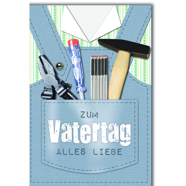 Vatertag Grußkarte mit Briefumschlag Handwerker
