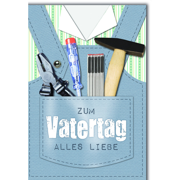 Vatertag Grußkarte mit Briefumschlag Handwerker