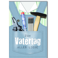 Vatertag Grußkarte mit Briefumschlag Handwerker