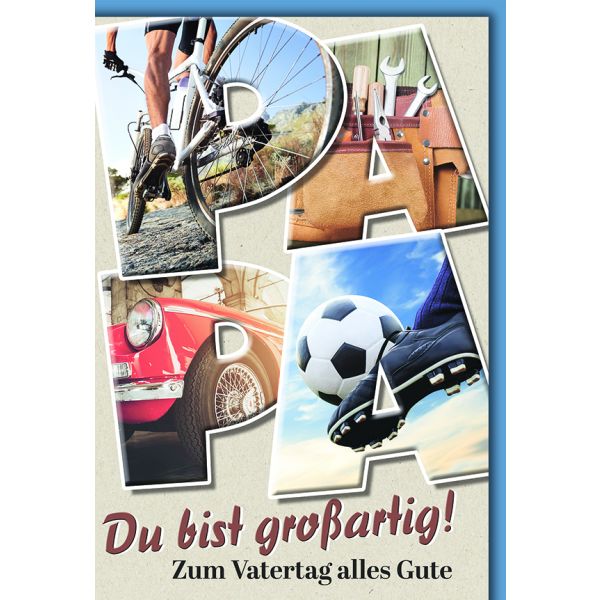 Vatertag Grußkarte mit Briefumschlag Du bist großartig