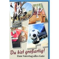 Vatertag Grußkarte mit Briefumschlag Du bist...