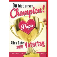 Vatertag Grußkarte mit Briefumschlag Champion