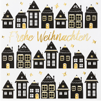 Weihnachten Black & Gold Quadratische...