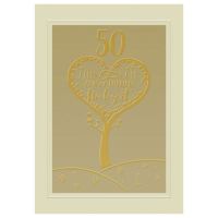 Goldene Hochzeit 50. Hochzeitstag große A5-Karte...