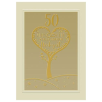 Goldene Hochzeit 50. Hochzeitstag große A5-Karte...