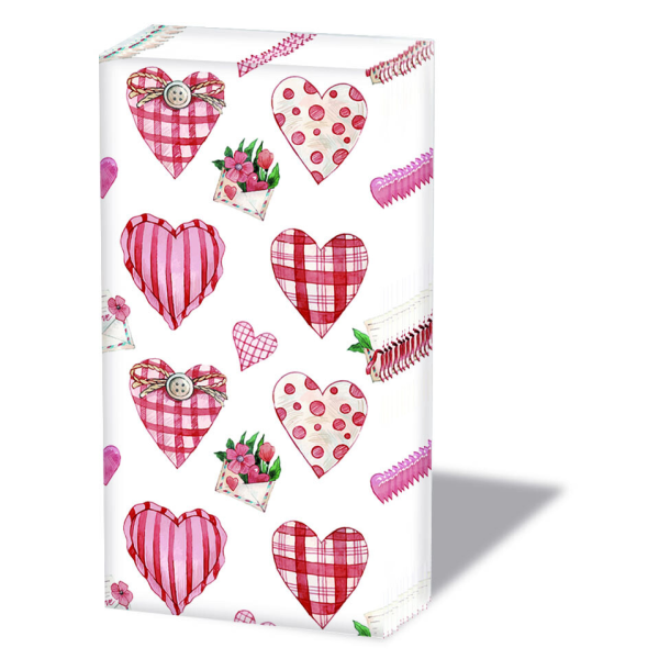 Taschentücher 10 Stück in der Packung 4-lagig Herzen Blumen Valentinstag Muttertag Liebe Hdkf Lovely hearts