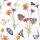 Servietten Cocktail 25x25cm 3-Lagig 20 Servietten Schmetterlingsgarten Napkin 25 Butterfly garden white