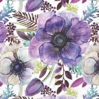 A Servietten Cocktail 25x25cm 3-Lagig 20 Servietten lila...